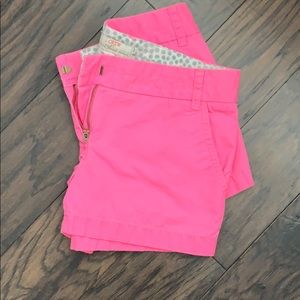 J. Crew factory hot pink chino shorts